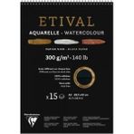 Clairefontaine Etival Cold Pressed 300GR Siyah Spiralli Sulu Boya Blok 15 Sayfa A3 (29.7X42CM) - Karışık-Çok Renkli - standart