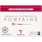 Clairefontaine Fontaine Cold Pressed 300GR Sulu Boya Blok 10 Sayfa 18X24CM (Uzun Kenarı Yapışkanlı) - Karışık-Çok Renkli - standart