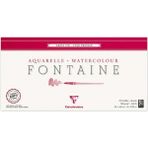 Clairefontaine Fontaine Cold Pressed 300GR Sulu Boya Blok 10 Sayfa 20X40CM (Uzun Kenarı Yapışkanlı) - Karışık-Çok Renkli - standart
