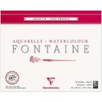 Clairefontaine Fontaine Cold Pressed 300GR Sulu Boya Blok 10 Sayfa 24X30CM (Uzun Kenarı Yapışkanlı) - Karışık-Çok Renkli - standart