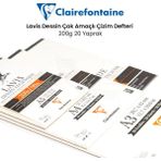 Clairefontaine Lavis Dessin Çok Amaçlı 200 gr 20 Yaprak Çizim Defteri
