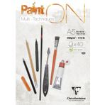 Clairefontaine Paint On Dikişli 250gr 40yp A5 Çok Amaçlı Çizim Blok - Beyaz Kağıt