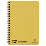 Clairefontaine - Ref 3096Z - Europa Notemaker Sidebound Defter (120 Sayfa) - A5 Boyutu, 90gsm Fırçalanmış Parşömen Kağıt, Mikro Delikli Sayfalar, Çizgili Çizgiler - Limon
