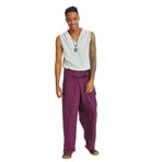 CLANDESTINO Otantik Unisex Balıkçı Pantolon Mor