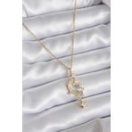 Clariss 316L Çelik Gold Renk Sallantı Model Kadın Kolye