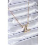 Clariss 316L Çelik Gold Renk Z Harf Model Zirkon Taşlı Kadın Kolye