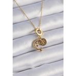 Clariss 316L Çelik Gold Renk Zirkon Taşlı Ay Yıldız Model Charm Model Kadın Kolye