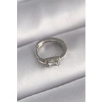 Clariss 316L Çelik Gümüş Renk Kare Zirkon Taşlı Tragus Piercing