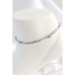 Clariss 316L Çelik Gümüş Renk Minimal Kare Model Kadın Halhal