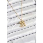 Clariss 316L Çelik Zincir Gold Renk Erkek Kız Model Kadın Kolye