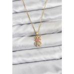 Clariss 316L Çelik Zincir Gold Renk Teddy Bear Model Zirkon Taşlı Kadın Kolye
