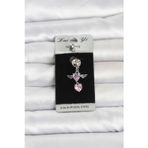 Clariss 316L Cerrahi Çelik Pembe Zirkon Taşlı Kanat Model Göbek Piercing