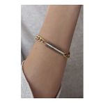 Clariss BJ-BB5070 316L Çelik Gold Renk İtalyan Zincir Model Zirkon Taşlı Kadın Bileklik