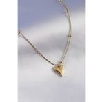 Clariss BJ-BKO7296 316L Çelik Gold Renk Kalp Figür Minimal Top Detay Kadın Kolye