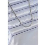 Clariss BJ-BKO7662 316L Çelik Gümüş Renk İnce İtalyan Zincir Model 45 cm Kadın Kolye