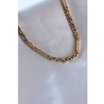 Clariss BJ-ERK1332 316L Çelik Gold renk Kral Zincir Renk İşleme Detay Erkek Kolye