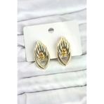 Clariss BKP11638 Pirinç Gold Renk Sarmal Damla Model Vintage Kadın Küpe