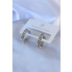Clariss BKP7776 316L Çelik Gümüş Renk Zirkon Taşlı Xoxo Model Kadın Küpe