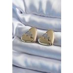Clariss BKP8084 Gold Renk Kırık Kalp Model Pirinç Kadın Küpe