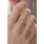 Clariss BYK2417 Gümüş Renk Halat Düğüm Model Kadın Yüzük