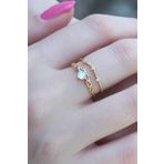 Clariss BYK2665 Gold Renk Zirkon Taşlı Taç Model Kadın Yüzük