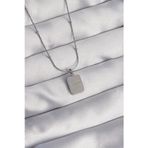 Clariss EBJ240807W25504 316L Çelik Gümüş Renk Kare Charm Model Kolye