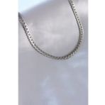 Clariss ERK1336 316L Çelik Gümüş Renk İşleme Detay Zincir Model Erkek Kolye
