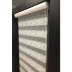 Clariss İŞLEMELİ ZEBRA STOR PERDE SİYAH-BEYAZ - 80 x 250 - ZEBRA12007.160.80.250