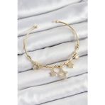 Clariss Pirinç Zirkon Taşlı Yıldız Model Gold Renk Charm Bileklik