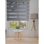 Clariss PLİSELİ GRİ ZEBRA STOR PERDE MUTFAK OFİS CAM BALKON - 160 x 200
