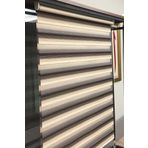 Clariss STOR ZEBRA PERDE ACI KAHVE KREM AĞAÇ KABUĞU BAMBU - 110 x 250