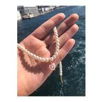 Claritas Takı Altın Kaplama Cam İnci Detaylı Pembe Kuvars Taşlı Kalpli Diamond Castle Kolye
