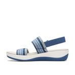 Clarks Arla Stroll Düz Mavi Kombi Kadın Sandalet