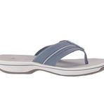 Clarks Brinkley Jazz Parmak Arası Mavi Gri Kadın Terlik