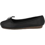 Clarks Freckle Ice Schwarz Black Leather Düz Kadın Balerin Ayakkabı