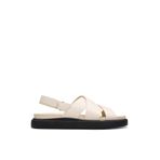 Clarks Kadın Aristella Sun sandalet, Krem deri, 36 EU