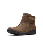 Clarks Kadın Carleigh Stil Ayak Bileği Bot, Mantar Nubuk, 37 EU
