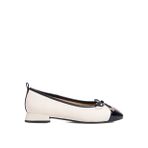 Clarks Krem - Siyah Kadın Deri Babet