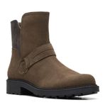 Clarks Opal Rose Ankle Dark Olive Suede Kadın Bot