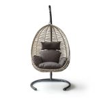 Clas Swing Krem Rattan Kahve Oturumlu Salıncak