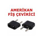 Class Amerikan Priz Çevirici Adaptör Türk Tipi Fiş Dönüştürücü Aparat - ||| Siyah |||