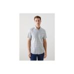 Classic Regular Fit Kısa Kollu Ekose Poplin Erkek Gömlek - XL