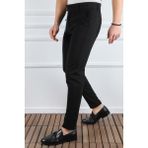 Classics Men Erkek Düz Kesim Kaliteli Esnek Likralı Bilek Boy Kumaş PANTOLON-7202 - Siyah - 34
