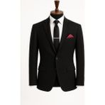 Classics Men Erkek Italyan Kesim Tek Düğmeli Blazer Ceket Klasik ve Modern Şıklık - 60 - Siyah