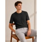Classics Men Huffa Slim Fit Erkek Kısa Kol Triko Tişört 7676 - Siyah