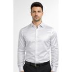 Classics Men Slim Fit Uzun Kollu Kolay Ütü Pamuk Saten Erkek Gömlek - Beyaz - XL