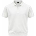 Classics Men Turbulance Polo Yaka Kısa Kol Fermuarlı Erkek Triko Tişört 7599 - Beyaz - 2XL