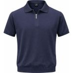 Classics Men Turbulance Polo Yaka Kısa Kol Fermuarlı Erkek Triko Tişört 7599 - Lacivert