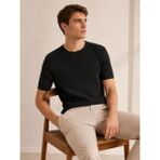 Classics Men Turbulance Slim Fit Erkek Kısa Kol Triko Tişört 7673 - Siyah