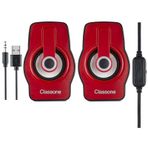 Classone 1+1 Usb Rgb X1 Red Hoparlör